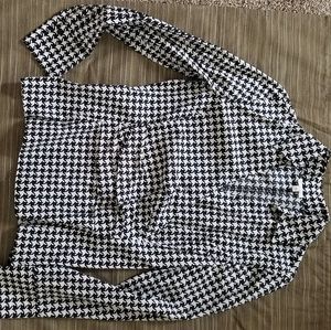 Black and white houndstooth top by Talbots